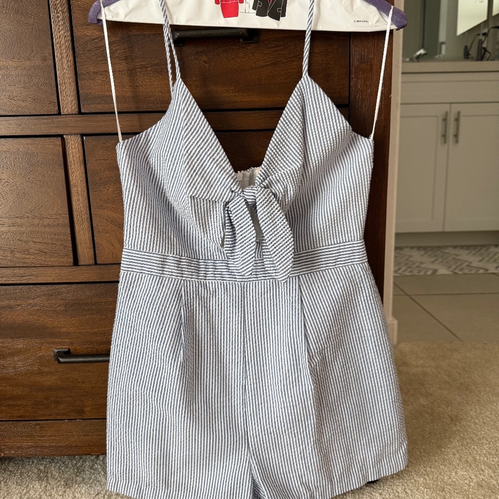 Pinstripe Romper (small)
